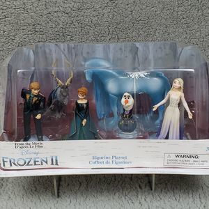 FROZEN II Disney Figurine 6pc Cake Topper or Playset Decorations with Bases (B)